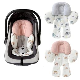 Bébé poussette siège coussin accessoires bébé tête cou soutien coussin coussin respirant né poussette siège doublure insérer 240129