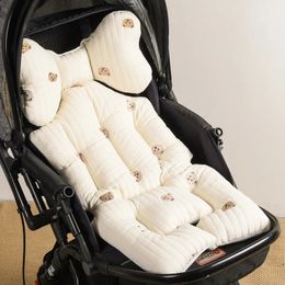 Pousquette de poussette pour le coussin de siège pour voiture pour la gamine de puchair épaissisère coton chariot respirant matelas bébé né