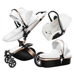 Poussette de bébé avec siège auto, 3 en 1 Prame pour les nouveau-nés, chariot de bébé pliant, système de voyage
