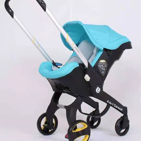 Poussette bébé avec siège auto confortable roue de direction réglable extérieur utile multi style landau pliant chariot solide noir 3 en 1 à la mode ba12 B23