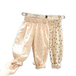 Bébé été moustique pantalon filles climatisation bébé coton pantalon mince décontracté bloomer P4493 210622