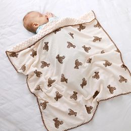 Couverture d'emmaillotage en coton pour bébé, couverture de sécurité en velours respirant pour nourrissons, literie apaisante, 240311