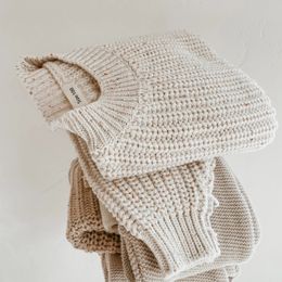 Baby trui voor jongensmeisjes herfst winter katoen gebreide kinderen truien truien. Casual dikke kabel gebreide baby tops 240423