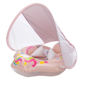 Piscine bébé avec plafond gonflable bébé bague flottante enfant accessoires de piscine baignoire circulaire jouet d'été 240522