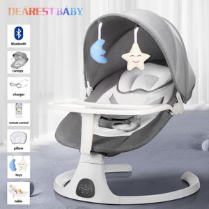 Baby Swing Rest Chair Deluxe Auto Rocking Crib Shaker Recliner Baby Five Points Veiligheidsgordel met Bluetooth -muziek afstandsbediening