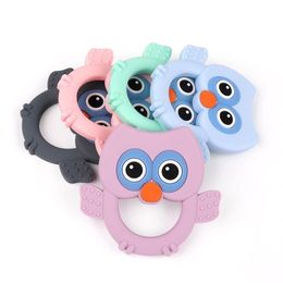 Creatieve baby TEETER OWL DIEREN VOEDSEL KREES Siliconen Tanden kauw charmes baby kinderziektes geschenk peuter speelgoed 5 kleuren