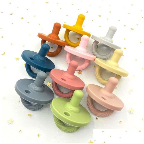 Bébé Teethers Jouets 10pcs de qualité alimentaire Sile Mamelon doux nourrissons à mâcher sucette sucette accessoires d'allaitement produit de soins né 230608 Drop D DHDER