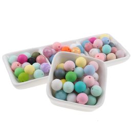 Jouets de dentition pour bébé 500pcs 12mm perles rondes en silicone pour bébé Sucettes de dentition pour bébé pour articles pour bébé Perles pour bébé Perles de ficelle sans BPA 230601