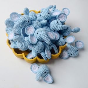 Jouets de dentition pour bébé 5pc perles au crochet Animal lapin perles à mâcher bricolage en bois dentition perles à tricoter bijoux berceau jouet sensoriel bébé anneau de dentition 230422