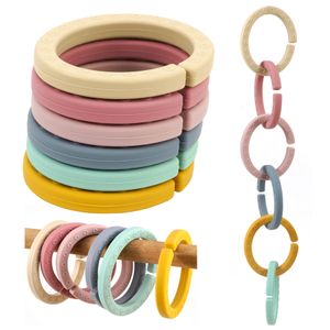 Body Tanders Toys 6pcs Baby TEETHER Siliconen Bracelet kinderziektes Baby items speelgoed Geboren anti-etende hand Soothe Baby Accessoires speelgoed 230516