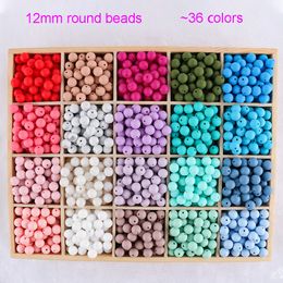 Body Tandsers Toys Kovict 50pcs Siliconen kralen 12 mm Rond perle Dentition Tanding voor sieraden Making Products 230525