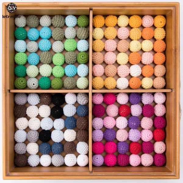 Les jouets de dents de bébé laissent faire des perles de crochet de 16 mm en bois de 16 mm bricolage pour la chaîne de sucette des perles de sonnette Kids 230331