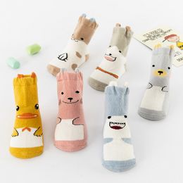 Bébé enfant en bas âge 3D dessin animé Animal chaussettes nouveau-né enfants mignon doux anti-dérapant infantile chaussettes chaudes pour 0-3 ans garçons filles 20220221 H1
