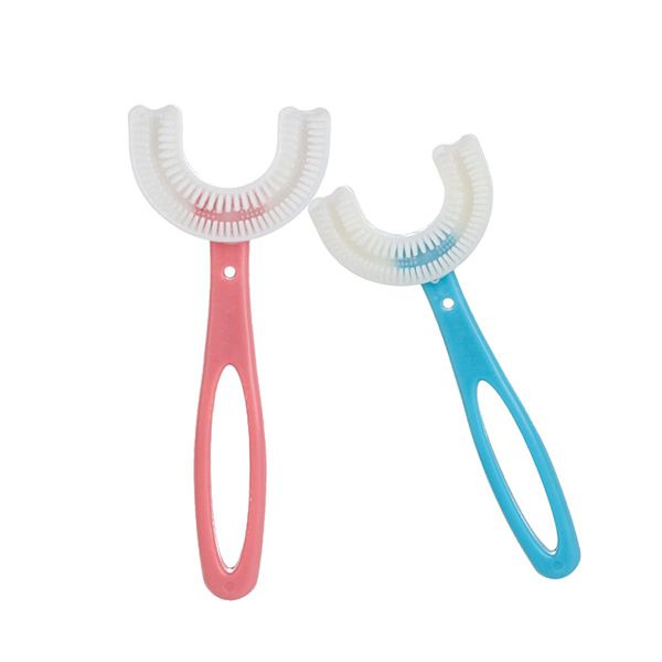 Cepillo de dientes para bebés Niños 360 grados en forma de U Mordedores para niños Cepillo Silicona Niños Dientes Cuidado bucal Limpieza