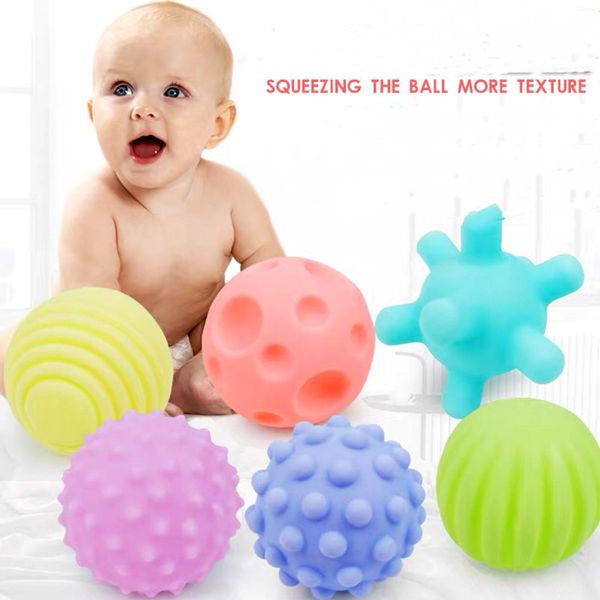 Jouet pour bébé 6 pièces, ensemble multiple texturé, développer les sens tactiles de bébé, jouets pour les mains, balle d'entraînement, Massage D61