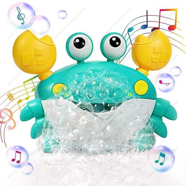 Jouets de bain moussants pour bébé en forme de crabe, avec créateur de musique pour baignoire, jouets de bain pour bébé, jouets pour parents et enfants, Machine à bulles pendant le bain, zln231223