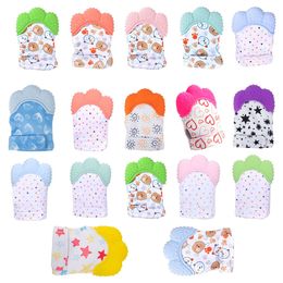 Baby Toy Glove Teetther Food Grade Safety Silicone Materiaal BPA GRATIS KINDEREN S Kleurrijke molaire barlijm bijtend speelgoed