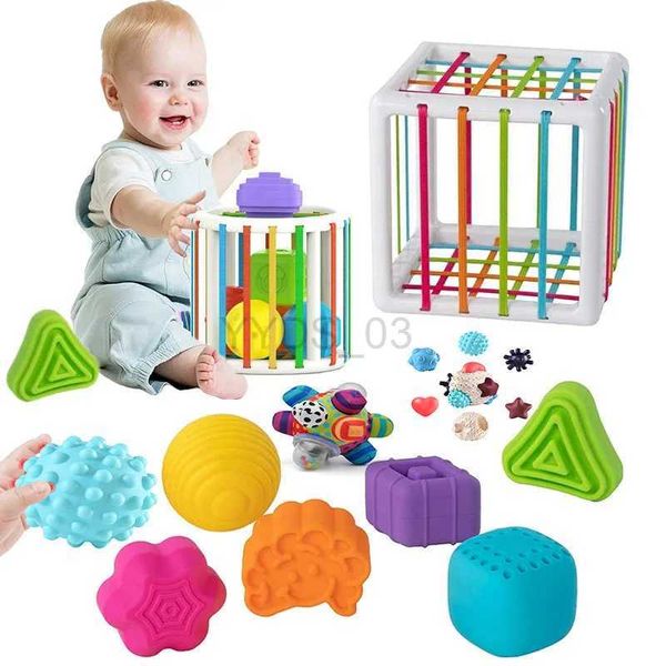 Jouet bébé Montessori blocs de forme colorés jeu de tri bébé motricité tactile apprentissage éducatif exploration sensorielle hochet balle jouetszln231223