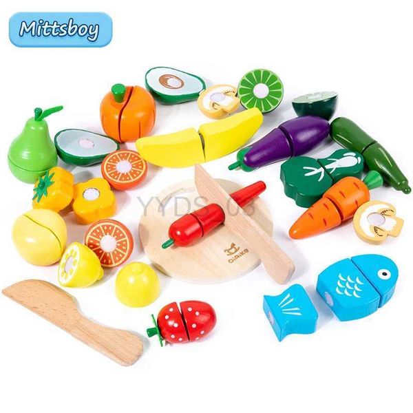 Juguete para bebé Montessori Juguete educativo de madera Verduras Jigs Juguete sensorial Simulación Animales Juguete de cocina Juguetes de educación temprana Giftszln231223