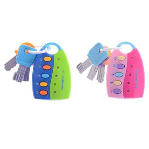 Baby Toy Musical Car Key Vocal Smart Remote Auto Voices Pretend Play Educatief Speelgoed Voor Kinderen Baby Muziek Toys 2 Kleur GRATIS VERZENDING