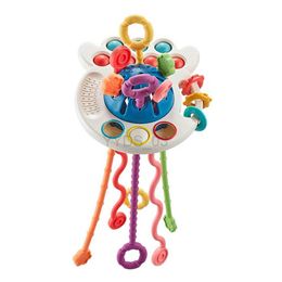 Baby Toy Octopus Pull String Toys Montessori Toy sensorial para bebés Baby Traping Training Desarrollo Educación Toy Dentitud BPA gratis 1-3yzln231223