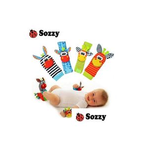 Sozzy Baby Toy Chaussettes Jouets Cadeau Peluche Jardin Bug Poignet Hochet 3 Styles Éducatifs Mignon Lumineux Livraison Jouets Cadeaux Learni Dhzga