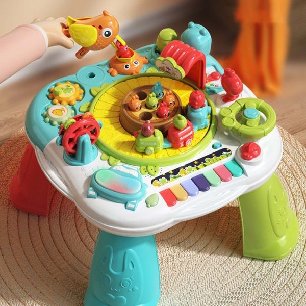 Table de jouets pour bébé pour bébés 6 à 18 mois d'activité d'apprentissage jouet pour tout-petit musical pour 1 2 3 ans garçons filles cadeaux