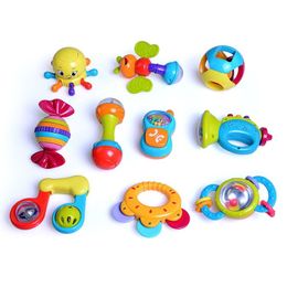 Baby Toys Animal Hand Bells Baby Rattle Ring Bell Toy Newborn Infant Early Educational Doll Gifts Brinquedos 0-12 maand251V