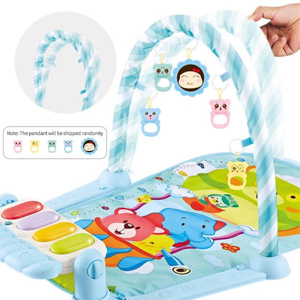 Baby Toys Pedal Piano Toy Music Fitness Rack Born Fitness Equipment Game Time Time Activity Activity Gymnastics Mat 0-1 ans 240429