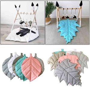 Tapis de jeu en forme de feuilles d'arbre de bébé, couverture de sol, tapis d'escalade en coton doux, tapis de jeu pour nourrissons et tout-petits, jouet 210402