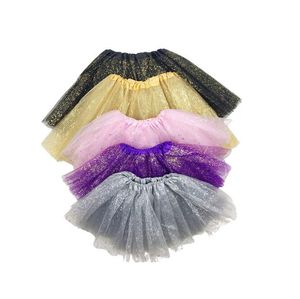 Baby tutu tule rokken glitter ballet podium rokken prinses mode meiden gezwollen rok mini zacht tutu jurk