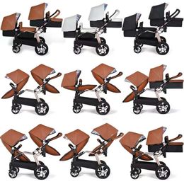 Baby Twins marque poussettes remorquage vide pneu portable Buggy États pour ajuster les sièges doubles costume de voiture spécial doux haut de gamme de luxe en gros