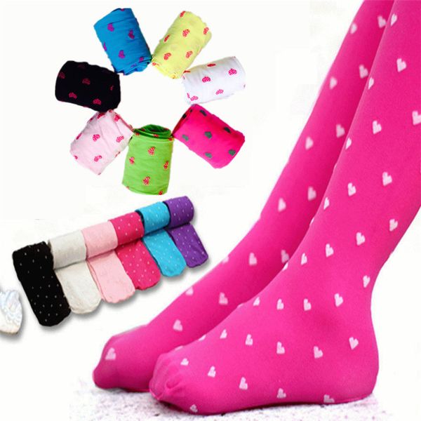 Couleurs de bonbons en velours mignons filles collants pour enfants collants