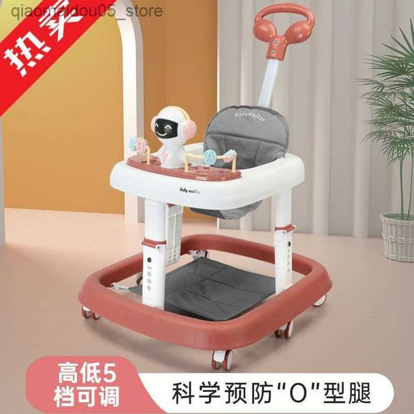 Walkers Baby Walkers Baby Walker con piernas en forma de O para anti-Rollover 6/7-18 meses Baby Walker Música Multifuncional Plegable Q240423