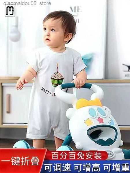 Baby Walkers Hn Baby Walking Cart Toddler Pousteille anti-O Anti O Jrage multifonctionnel Antifollover Learning and Walking Aid Toy Q240423