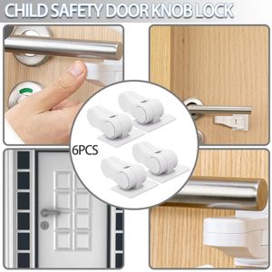 Baby Lopen Vleugels Kinderen Veiligheid ABS Anti Open Handvat Sloten Deur Hendel Lock Kids Deuren Selfadhesion Home Bescherming 231211