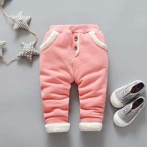 Pantalon chaud pour bébé pour filles enfants plus velours épais leggings infantile hiver pantalon nouveau-né leggings pantalon décontracté 210312