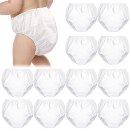 Pantalons d'entraînement de pot en plastique imperméables pour bébé Couvre-couches en tissu réutilisables pour bébé Couches lavables pour nourrissons Couverture de sous-vêtements pour tout-petits 240307