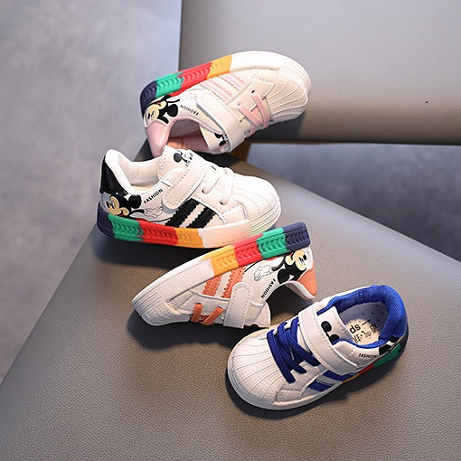أحذية بيضاء غير رسمية لطفلة بوي بيرل العلامة التجارية للأطفال أحذية رياضية للأحذية الرياضية