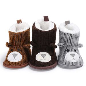 Bébé bottes d'hiver infantile enfant en bas âge nouveau-né mignon dessin animé ours chaussures filles garçons premiers marcheurs chaud Snowfield chaussons botte G1023