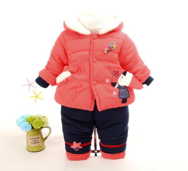 Bébé hiver vêtements ensembles enfants filles vêtements de noël ensemble dessin animé épais chaud neige costume infantile Bebe enfants congelés tenues d'hiver9143470