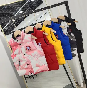 Chaleco de invierno para bebés Chaquetas para niños Abrigos para niñas Chaleco con letras clásicas Ropa para bebés Ropa de abrigo Ropa para niños Abrigo Chaqueta Chaquetas de punto Weskit