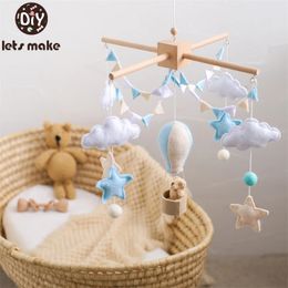 Baby Wooden Bed Bell 0-12 mois Baby Musical Hanging Toys Ballon Air Pendant Berce