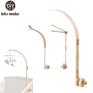 Bébé en bois forme d'oiseau lit cloche support Mobile suspendus hochets jouet cintre bébé berceau Mobile lit cloche jouet support bras support cadeaux 240118