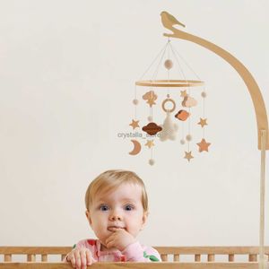 Baby houten kleine birdie bed bell beugel cartoon krib bed bel hangende rammel speelgoed hanger baby wieg decoratie accessori hkd230817