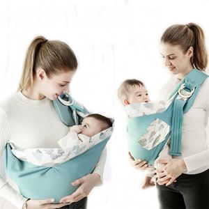 Baby Wrap Born Sling Dual Use Infant Nursing Cover Mesh Stof Borstvoeding S tot 130 lbs (0-36m) 211025