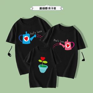 Baby jonge kinderen moeder kinderen familie bijpassende outfits T-shirts moeder en dochter vader zoon meisjes jongens bodysuits katoen gezellig 240318