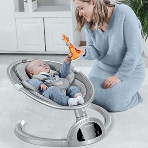 Babybond Baby Swing: Bluetooth Music Conce-haut, 3 postes de siège, ceinture de harnais de 5 points, télécommande, balançoire portable pour le nourrisson pour une utilisation intérieure et extérieure