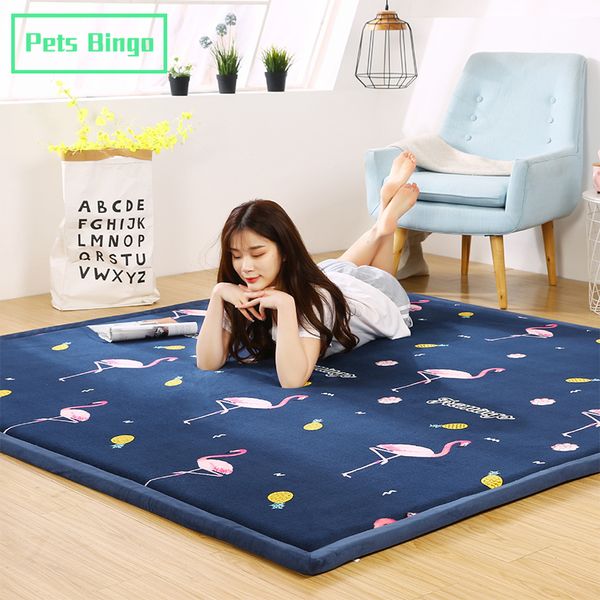 Babyinner 2cm Épaissir Bébé Tapis de Jeu Durable Anti-dérapant Corail Polaire Couverture Doux et Confortable Enfants Tapis pour Salon LJ201113