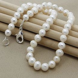 BABYLLNT mode 925 collier en argent élégant naturel perle d'eau douce femmes colliers de fiançailles bijoux de mariage cadeau 240322